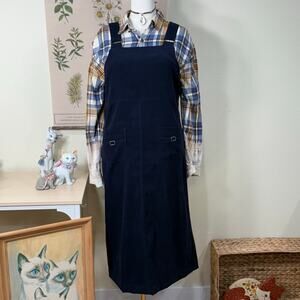 Vintage Overall Jumper Dress Coastal Cowgirl Grandma Grunge Prairie Cottage M